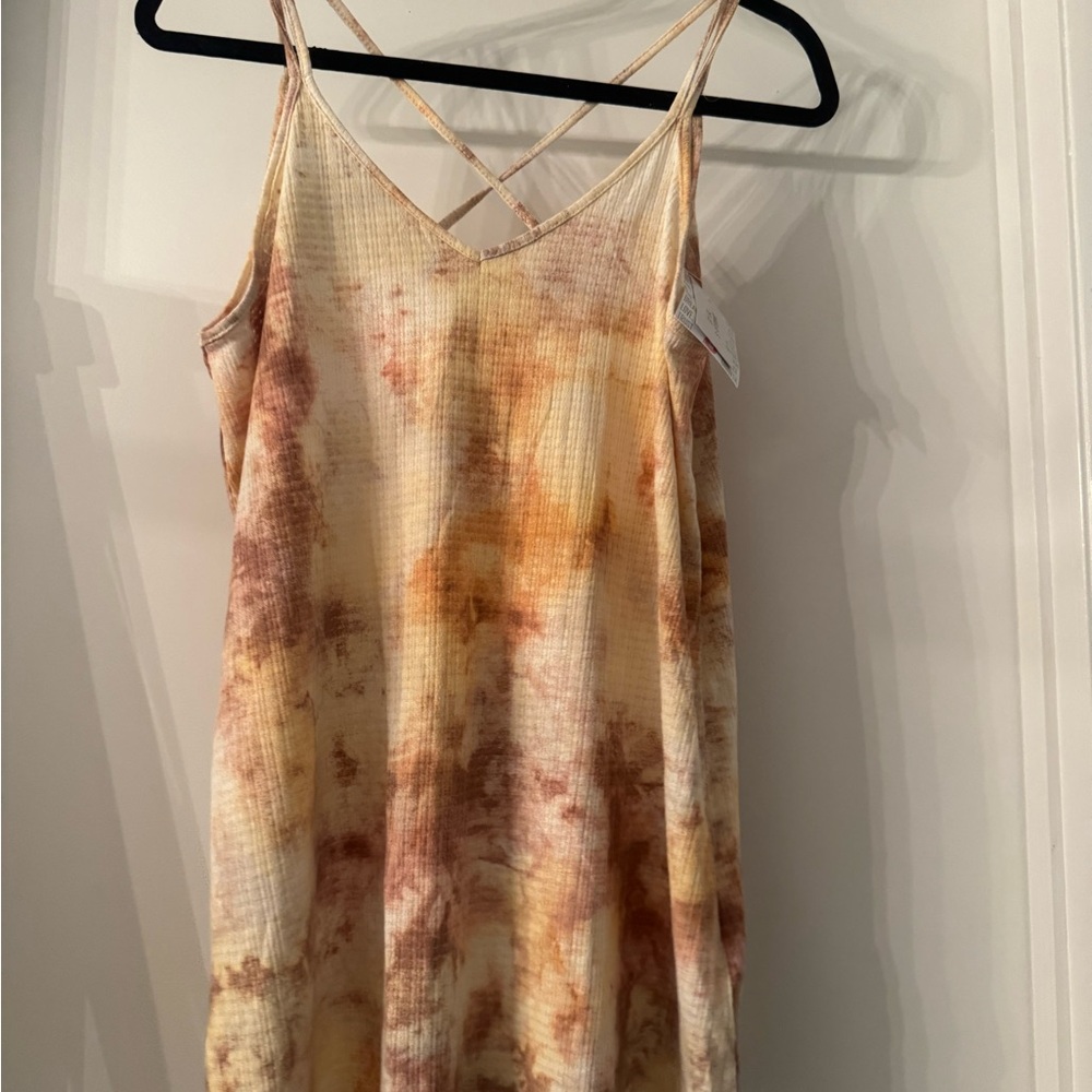 LuLaRoe Tie-Dye Camisole in Brown and Orange